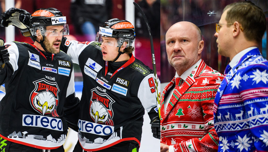 Jultema i Malmöbåset när Redhawks besegrade Luleå
