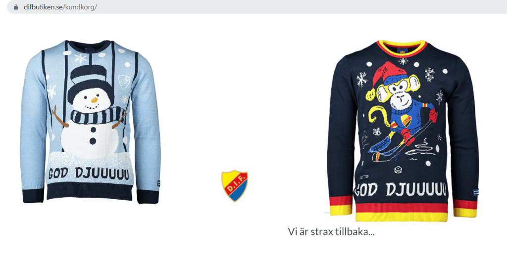 Djurgården startade julhandeln – sajten rasade för trycket Djurgården startade julhandeln – sajten rasade för trycket