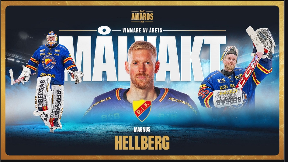 Hellberg bar Djurgården – nu kröns han till SHL:s bästa målvakt